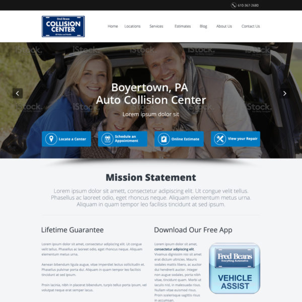 Fred Beans Collision Website