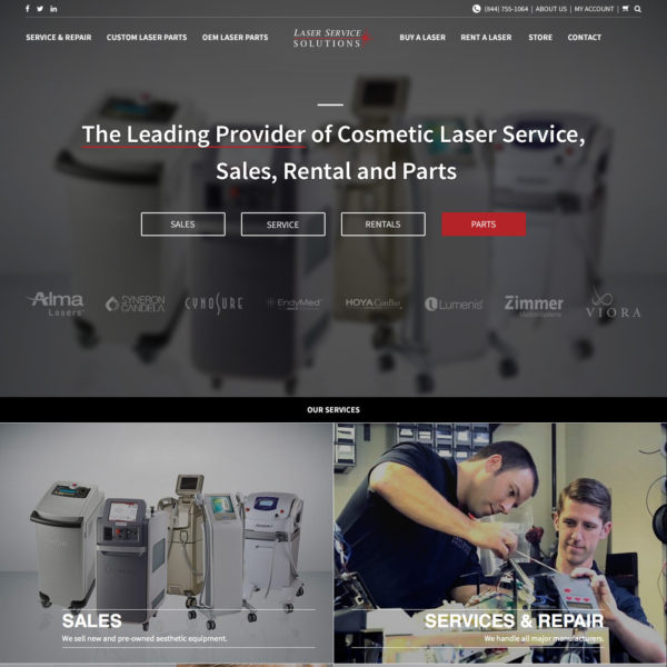 Laser Service Solutions Homepage Redesign